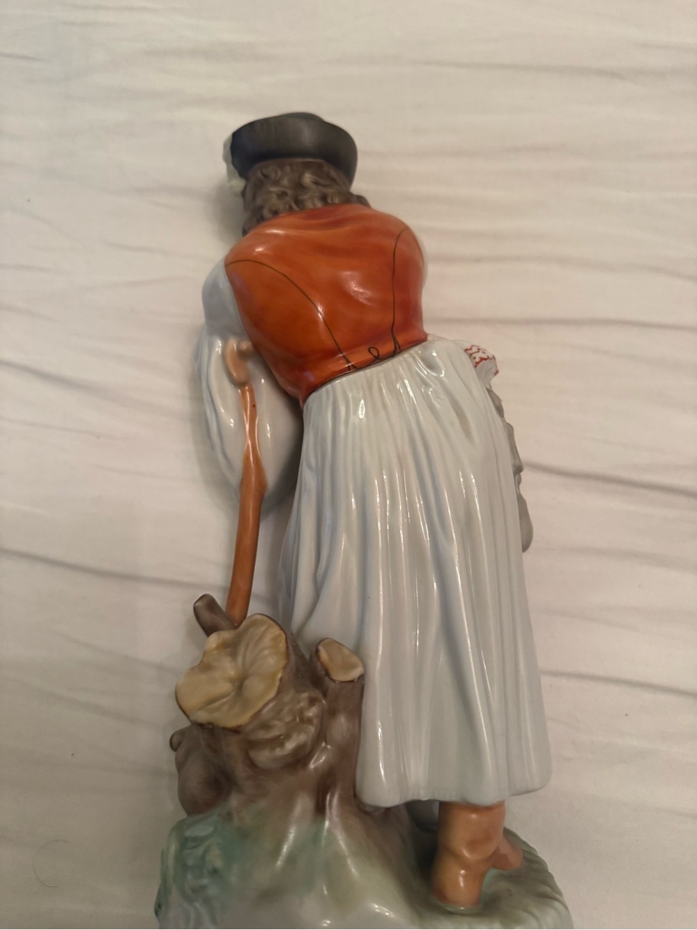 Herend Hungary VintagePorcelain Figurine Handpainted mournful Shepherd - Picture 2 of 16